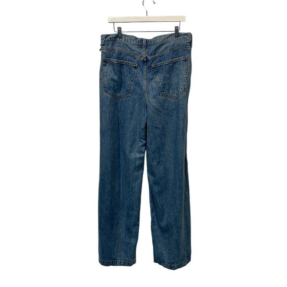 AGOLDE WOMENS 29 ELLIS TROUSER HIGH RISE ANKLE WIDE JEANS BAFFLE BLUE NEW - Picture 5 of 13